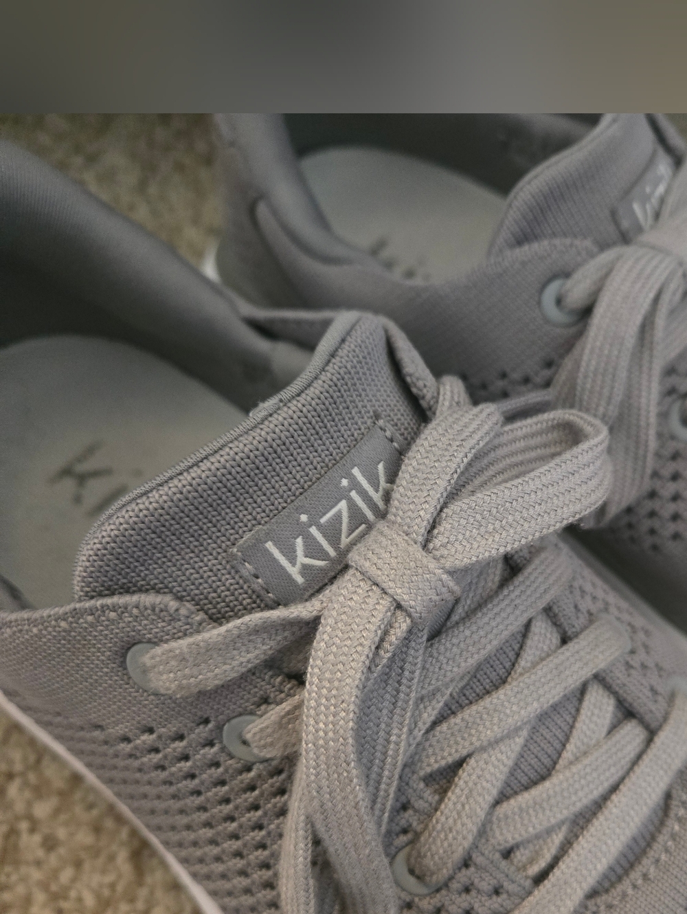 Women's Kizik Gray Knit Hands Free Sneakers (Sz 8.5) - Picture 2 of 6